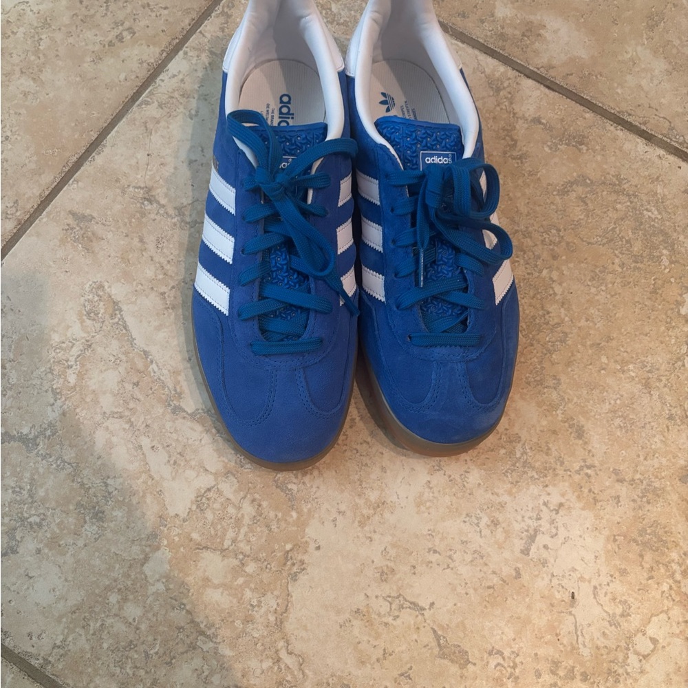 Adidas Blue Gazelle Sneakers Classic Suede Design